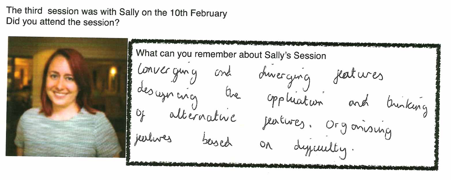 A snippet of feedback provided by one of the students at West Thames College
